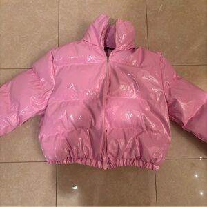 PrettyLittleThing Pink Puffer Jacket
